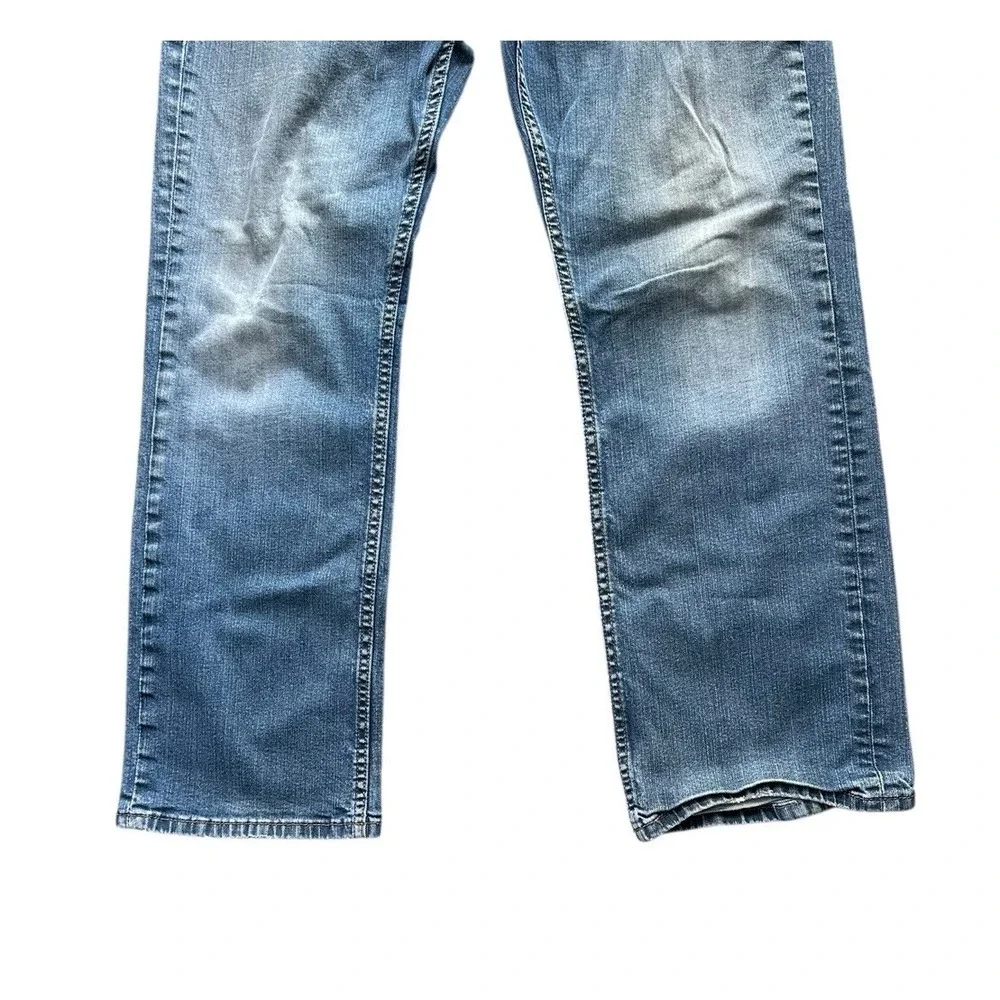 Levi's 559 Relaxed Straight Jeans Mens 34x30 Blue Fade Distressed Actual 34X28‎